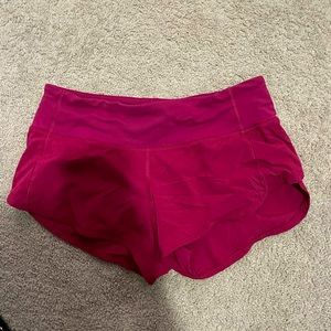Maroon Lululemon Speed Up Shorts